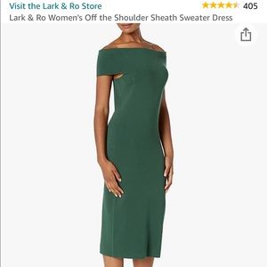 Off shoulder sheath sweater dress